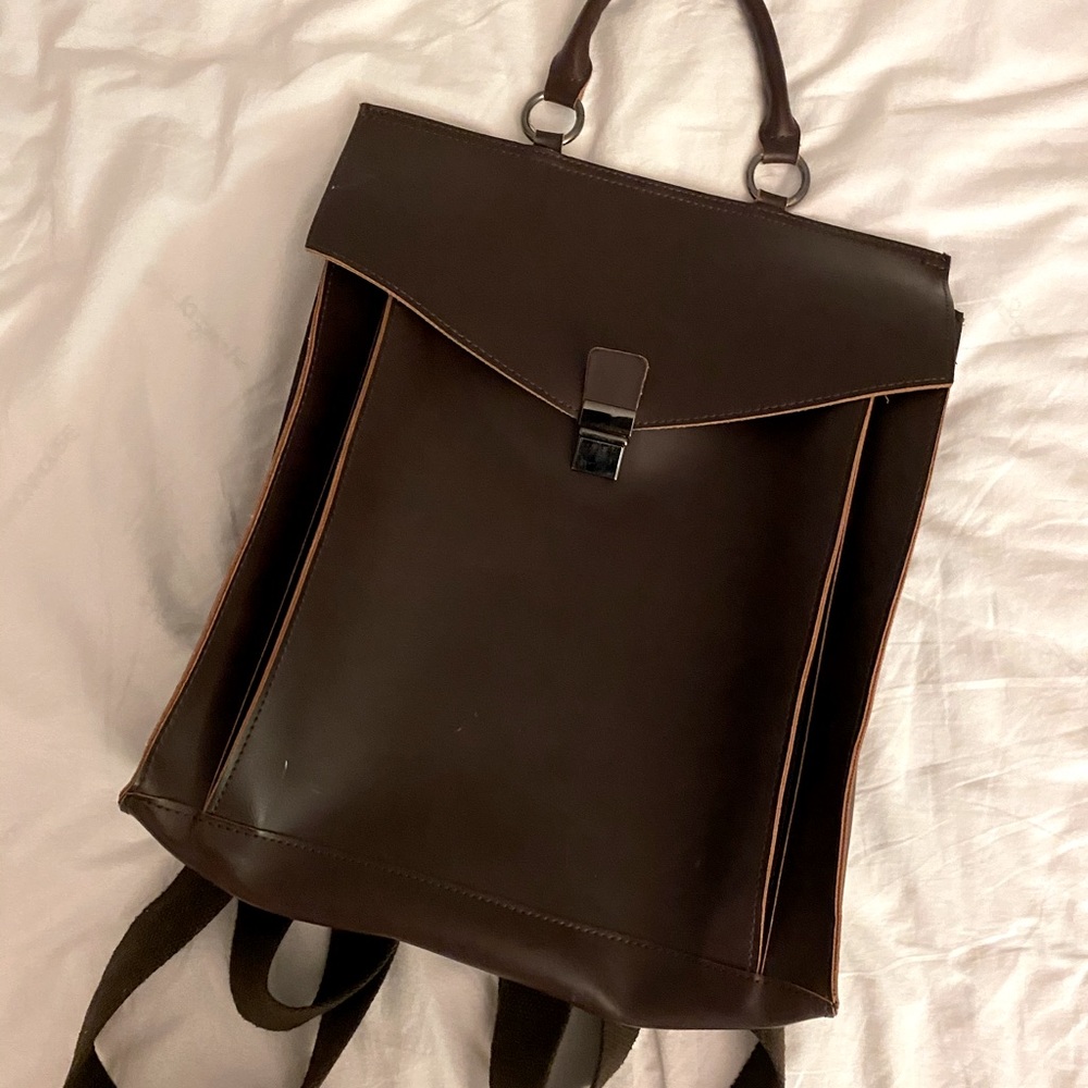 Vegan Leather Work Backpack - image 1